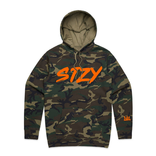 STZY THRASHIN' HOODIE - Green Camo