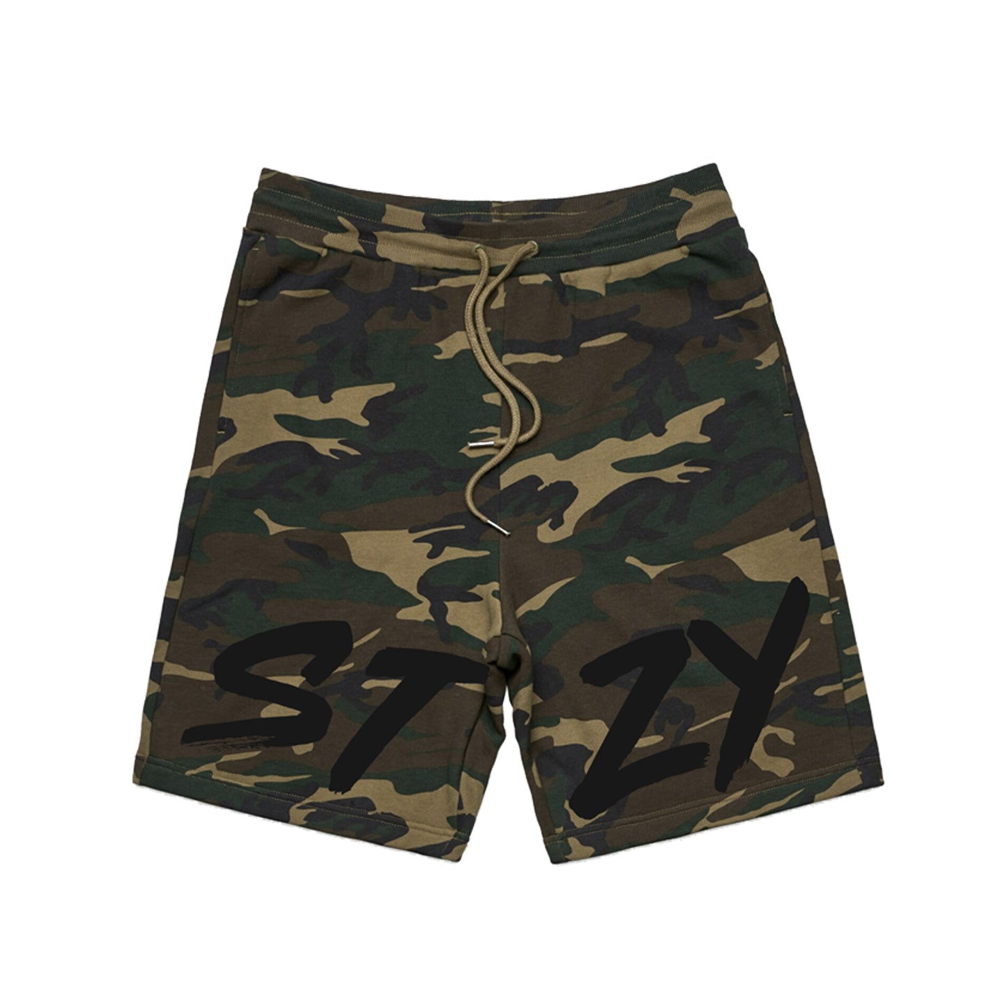 STZY THRASHIN' Shorts - Green Camo