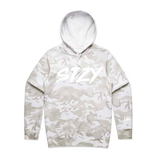 STZY THRASHIN' HOODIE - White Camo